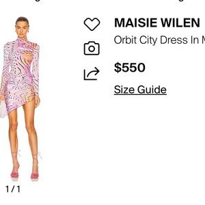 Maisie Wilen Orbit City Pink Abstract Mini Dress